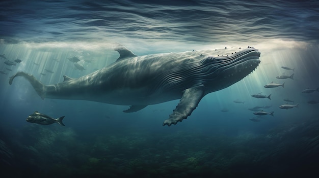 La foto de la ballena azul