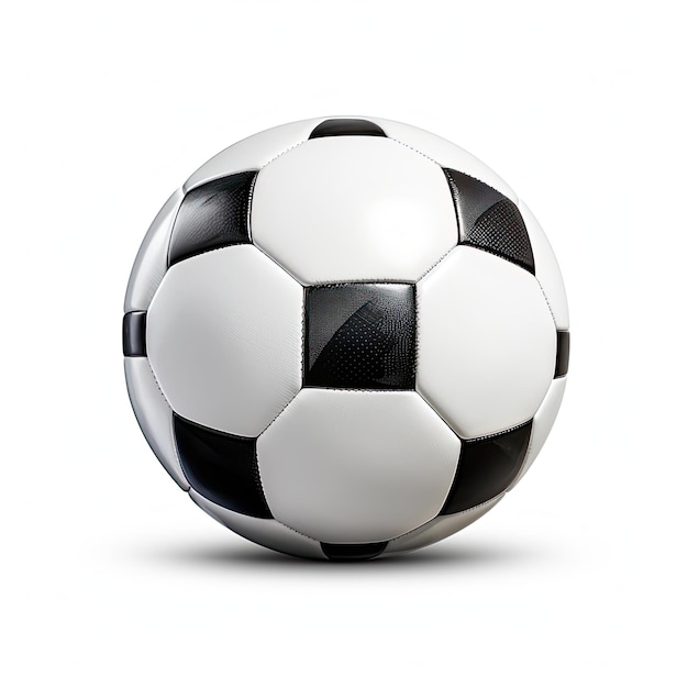 Una foto de un balón de fútbol con un fondo blanco realista generada por inteligencia artificial