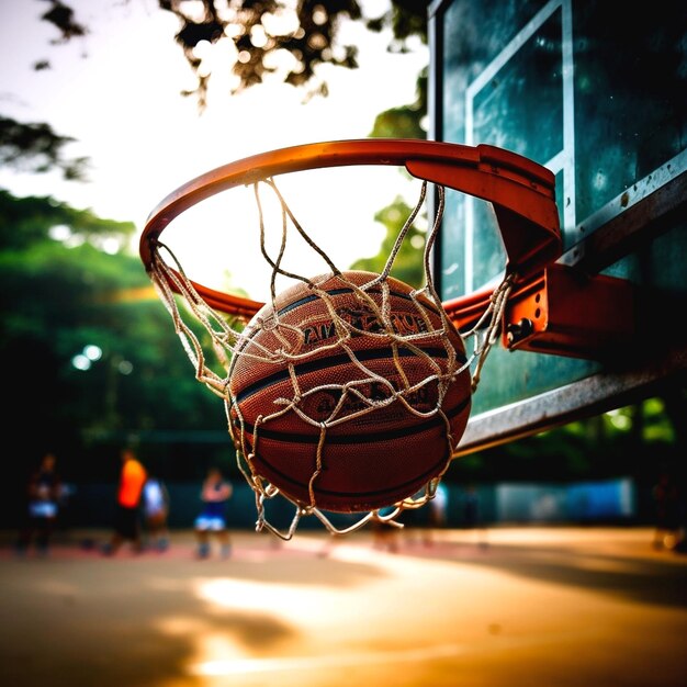 Foto una foto de baloncesto