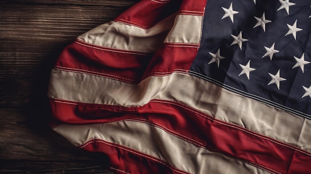 Foto bandeira americana para o dia memorial dos eua e dia dos veteranos com dia do trabalho ou 4 de julho celebridade