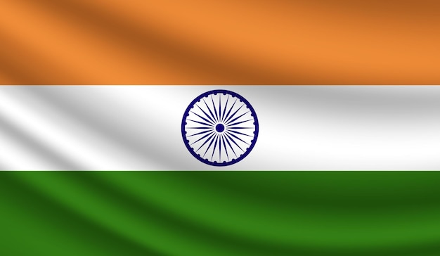 Foto foto de la bandera de la india ondeando en 4k