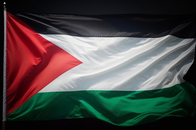 Foto foto de la bandera de palestina con una traza de pincel de textura grunge