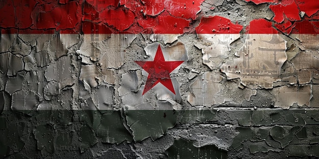 Foto foto de la bandera de siria sobre un fondo blanco