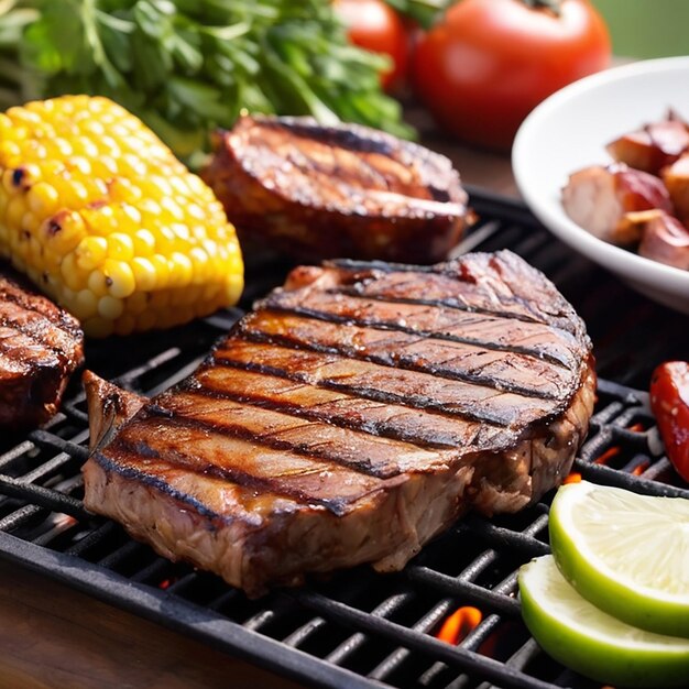 Foto foto de barbacoa con ia generativa