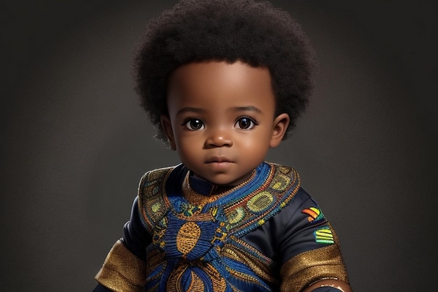Una foto de un bebé africano para el mes de la historia negra.