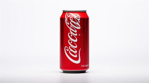 Foto foto de una bebida cocacola aislada sobre fondo blanco plano