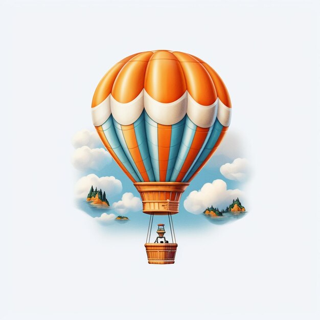 Foto bei der Landung eines Heißluftballons