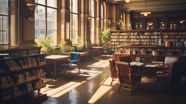 Una foto de una biblioteca en ruinas en el centro de la ciudad