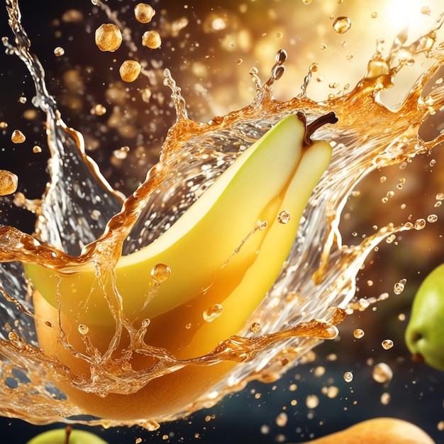 Foto Birnensaft Spritzer Hintergrund