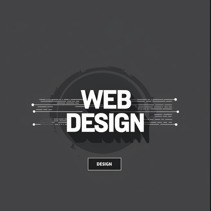 Foto una foto en blanco y negro de un diseño web en un fondo negro