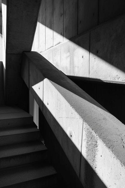 una foto en blanco y negro de unas escaleras