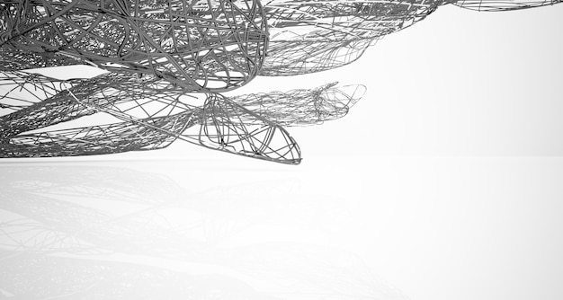 Foto una foto en blanco y negro de una escultura de alambre con las palabras 