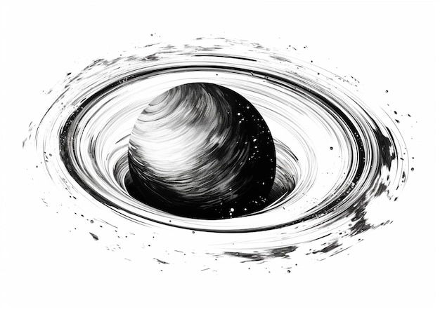 Una foto en blanco y negro de una espiral con un ai generativo de fondo blanco y negro