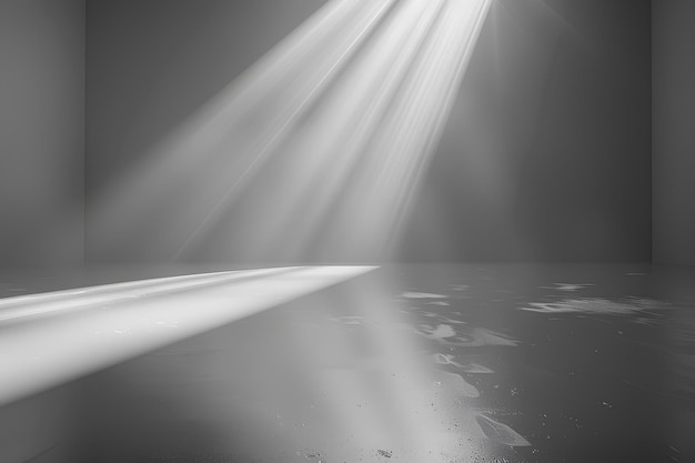 Foto una foto en blanco y negro de una habitación vacía