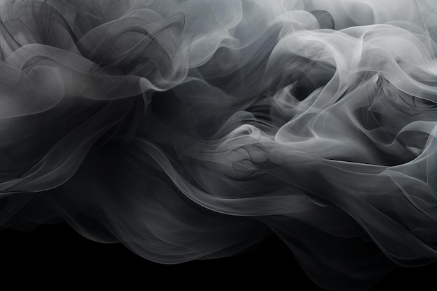 una foto en blanco y negro de un humo con un fondo negro.