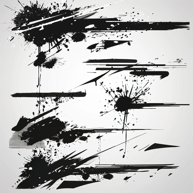 Foto una foto en blanco y negro de una imagen en negro y blanco de un pincel de pintura en aerosol
