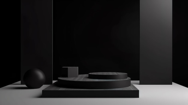 Una foto en blanco y negro de un objeto negro con un objeto redondo en el medio.