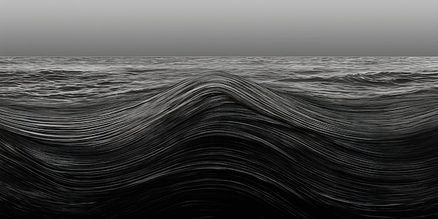 una foto en blanco y negro de una ola con un fondo negro que dice quot hairline quot