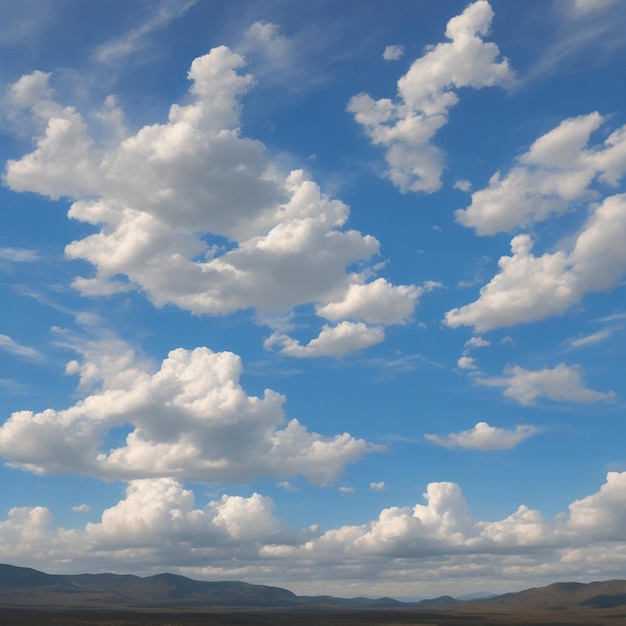 Foto blauer Himmel und Wolken Naturhintergrund generiert von ai