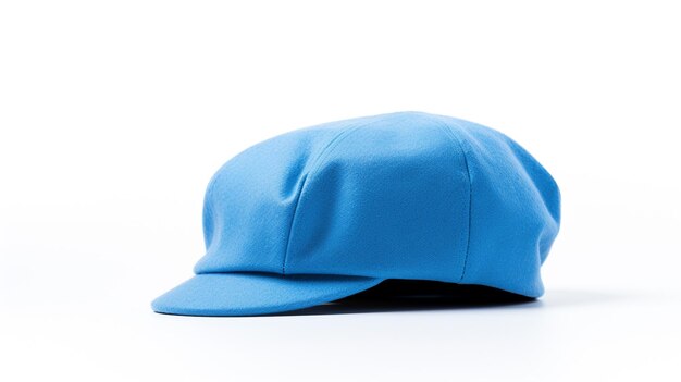 Foto de Blue Newsboy Cap aislado sobre un fondo blanco