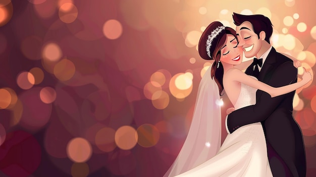 una foto de boda de una novia y un novio para tarjetas de invitación de boda