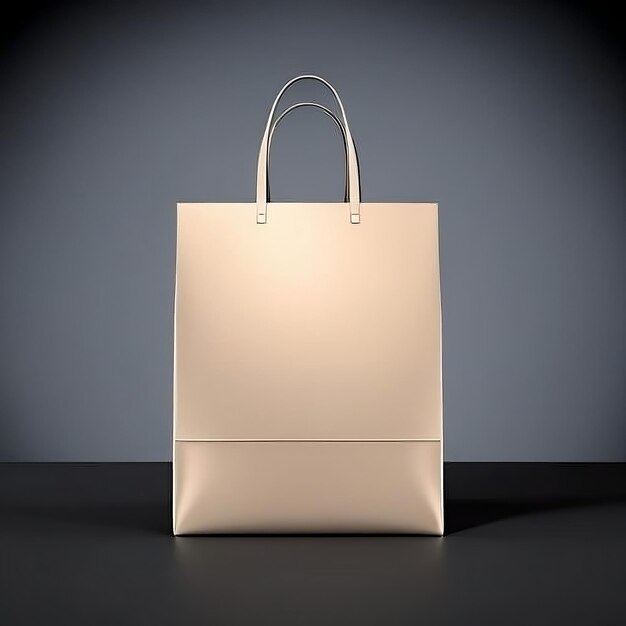 Foto de una bolsa de compras colocada en una superficie oscura viernes negro IA generativa