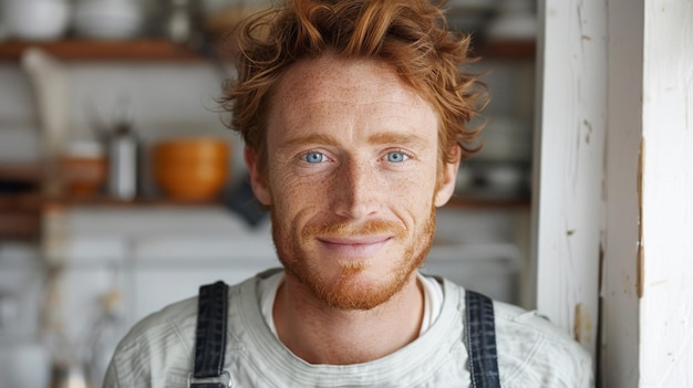 Una foto de la cabeza de un quiropráctico sonriente