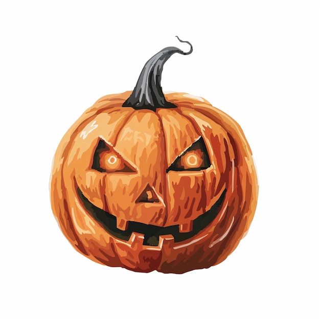 Foto de la calabaza de Halloween aislada sobre un fondo blanco