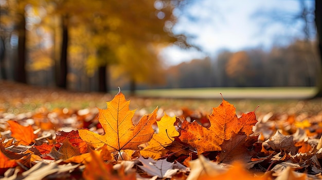 foto de calabaza de hojas de otoño