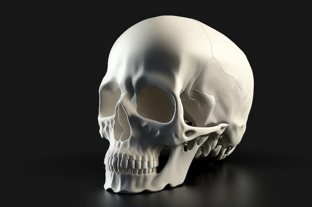 Foto Calavera 3d, colores de calavera, full hd, hermosa calavera abstracta, blanca.