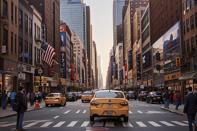 Foto de la calle en la ciudad de Nueva York vista hermosa