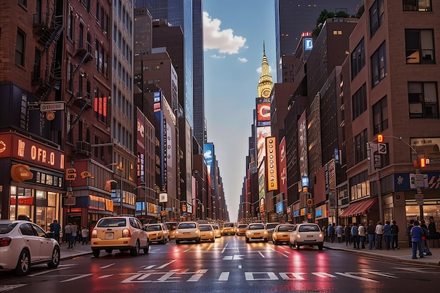 Foto de la calle en la ciudad de Nueva York vista hermosa