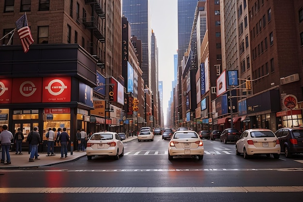Foto de la calle en la ciudad de Nueva York vista hermosa