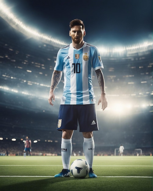 Foto foto de la camiseta argentina de messi