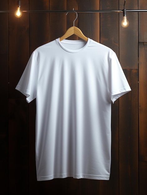 Foto de camiseta en blanco de hombre para diseño de maqueta