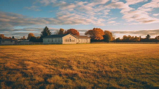 Una foto del campo de la escuela.