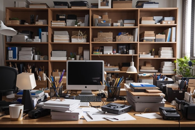 Foto de Caos organizado en el escritorio de la oficina