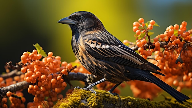 Esta foto captura las maravillas de la vida de las aves en la naturaleza. El ave se muestra en su hábitat natural rodeada de exuberante vegetación y hermosos paisajes. Es un recordatorio de la belleza y diversidad de la vida.