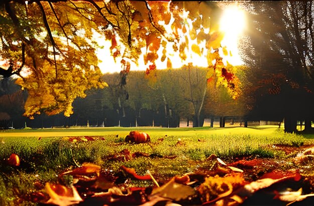 Foto de los cárpatos del mundo de la belleza del callejón de otoño Generado por IA