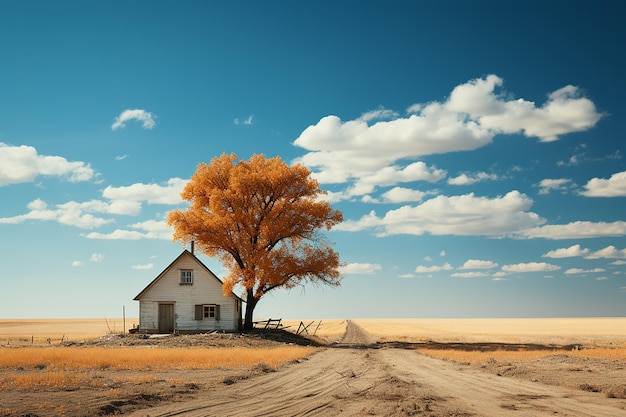 foto casa aislada en el campo