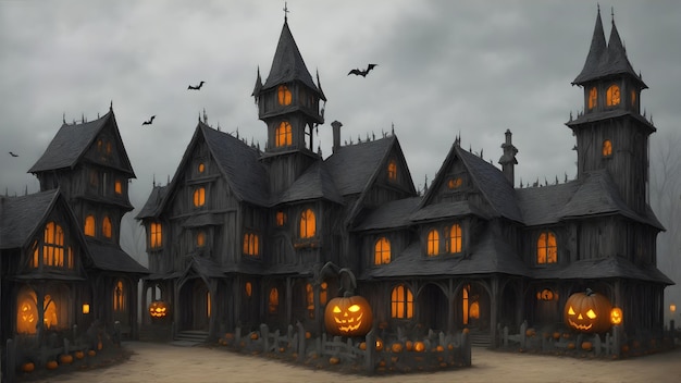 Foto de una casa embrujada papel pintado de Halloween