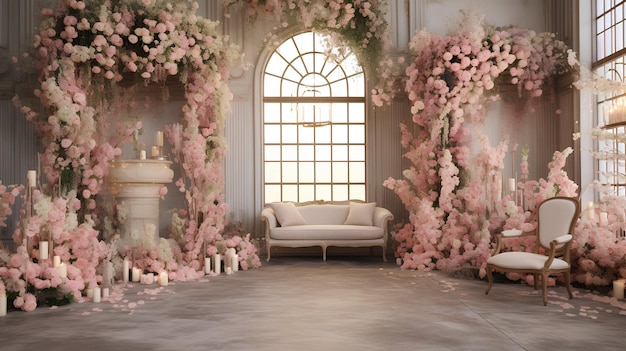foto casamento floral quarto salão de flores de casamento flores do quarto de casamento