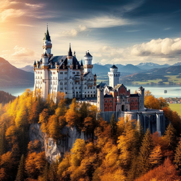 foto del castillo de Neuschwanstein en Alemania