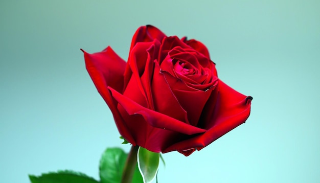 Foto una foto cautivadora de una rosa roja abraza la belleza del amor y el romance