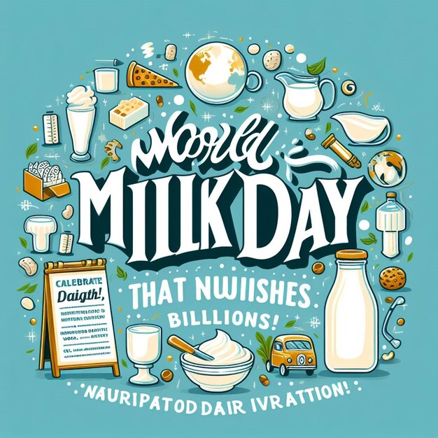 Foto foto celebración del día mundial de la leche