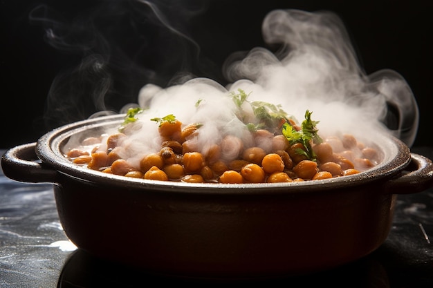 Una foto de cerca de un cuenco humeante de pozole tradicional mexicano