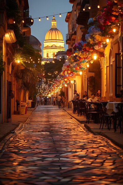 Foto de la ciudad colombiana de Cartagena se convierte en una escena mágica Duri Festive Colombia Vibrant