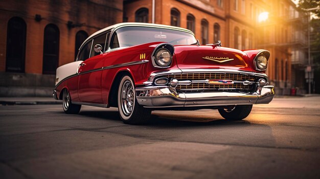 Una foto de un coche clásico disponible para el alquiler