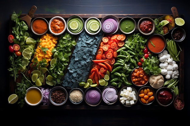 Foto de la cocina india con un toque patriótico de la India