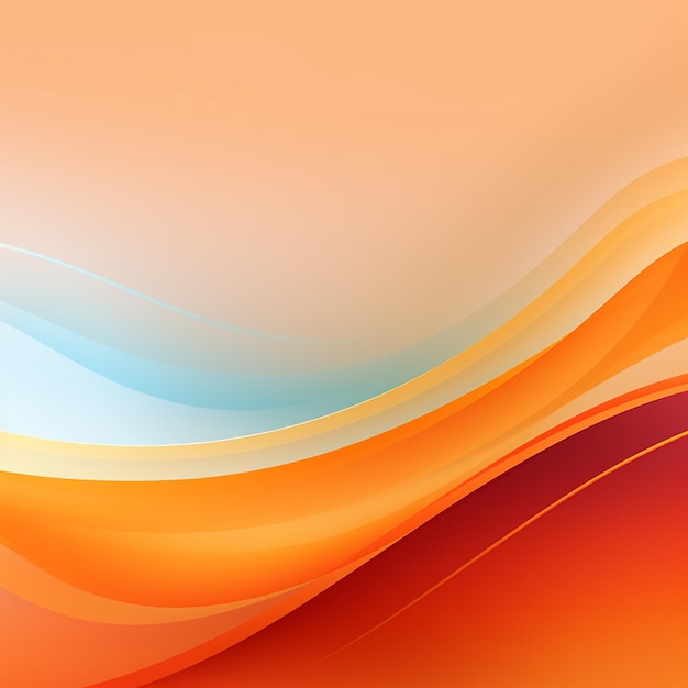 Foto de color naranja con formas de onda abstractas en el fondo